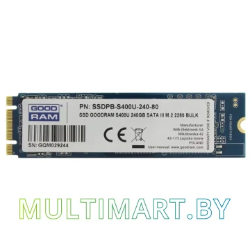 SSD диск GOODRAM S400U 240GB (SSDPB-S400U-240-80)